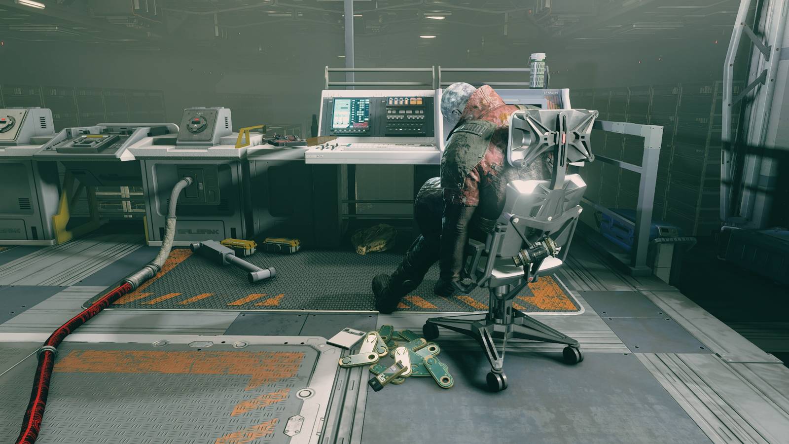 jasper Kryx's dead body in eye of the storm