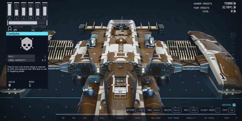 installing the comspike on the ship