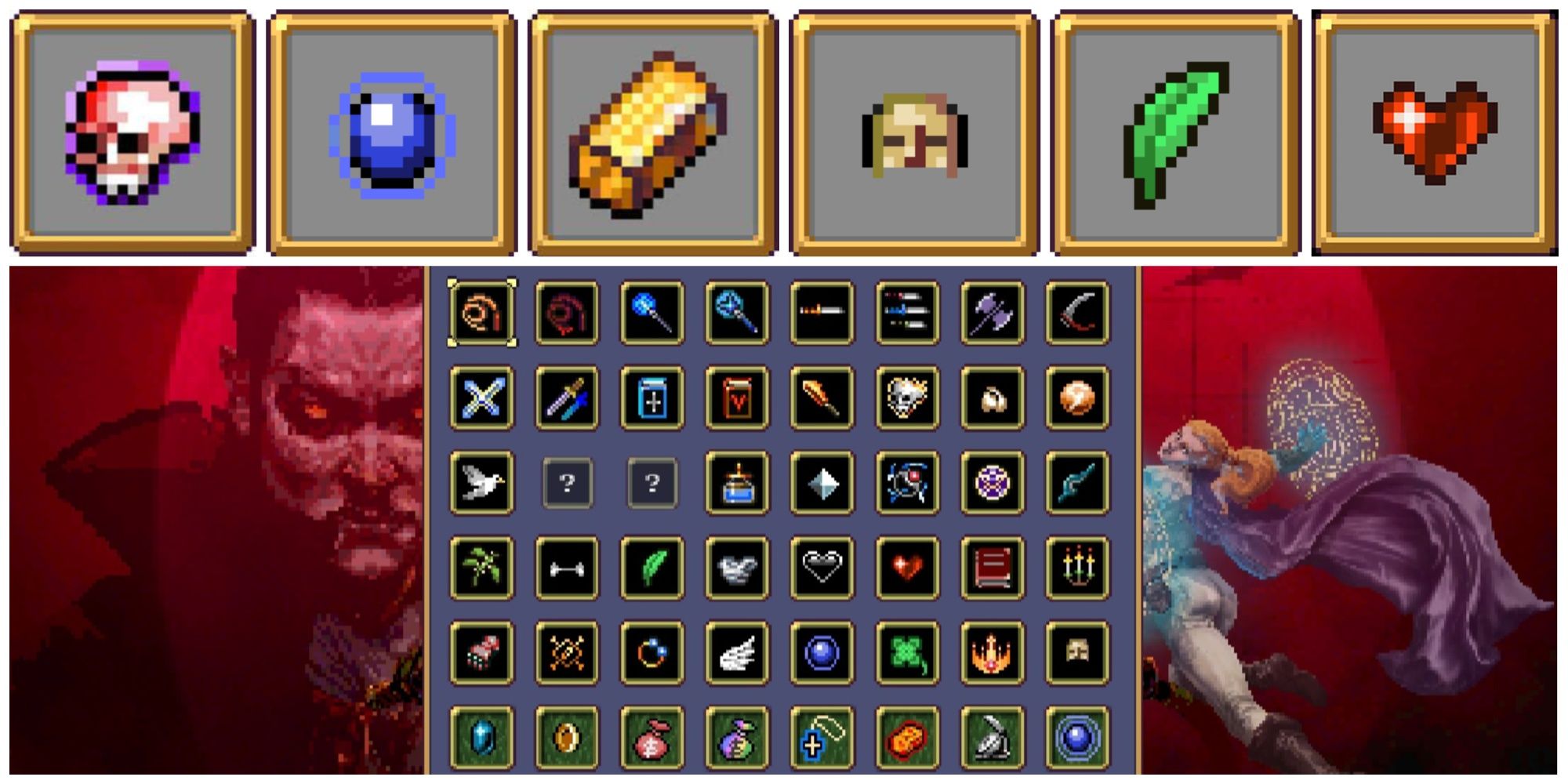 Stone Mask, Attractorb, Spinach and Passive Items in Vampire Survivors