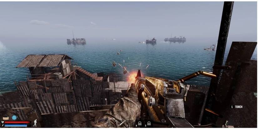 Sunkenland machine gun