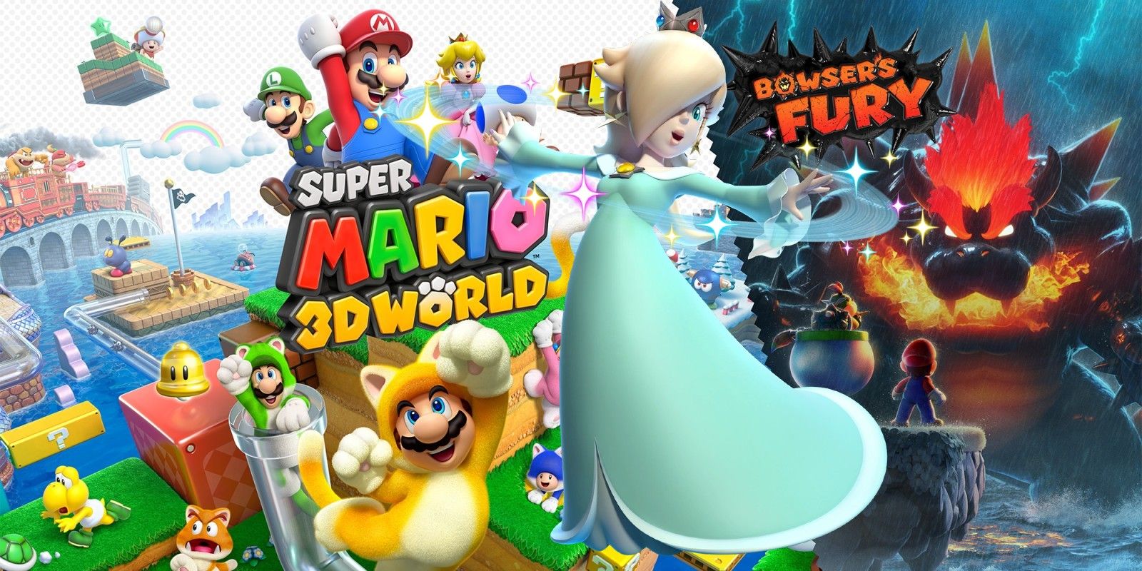 Super Mario 3D World Poster with Rosalina over it