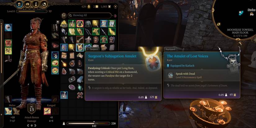 surgeon's subjecgatio amulet amulet of lost voices baldur's gate 3