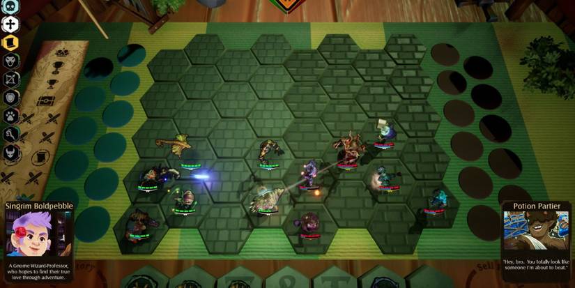 Player attacking in Tales & Tactics