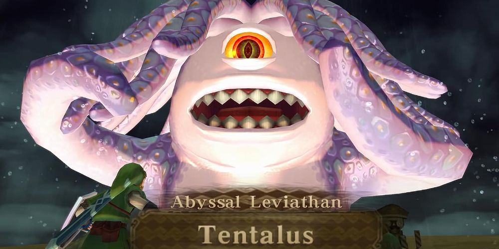 Tentalus emerges from the depths of the Lanayru Sand Sea