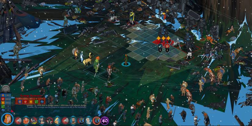 A player planning to attack in The Banner Saga 3