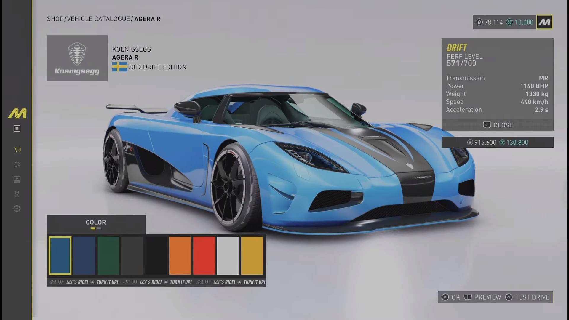 The Crew Motorfest_Drift Cars_Koenigsegg Agera R