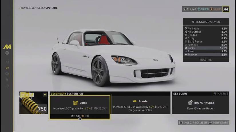 The Crew Motorfest_Perf Part_Legendary_Affix Stats