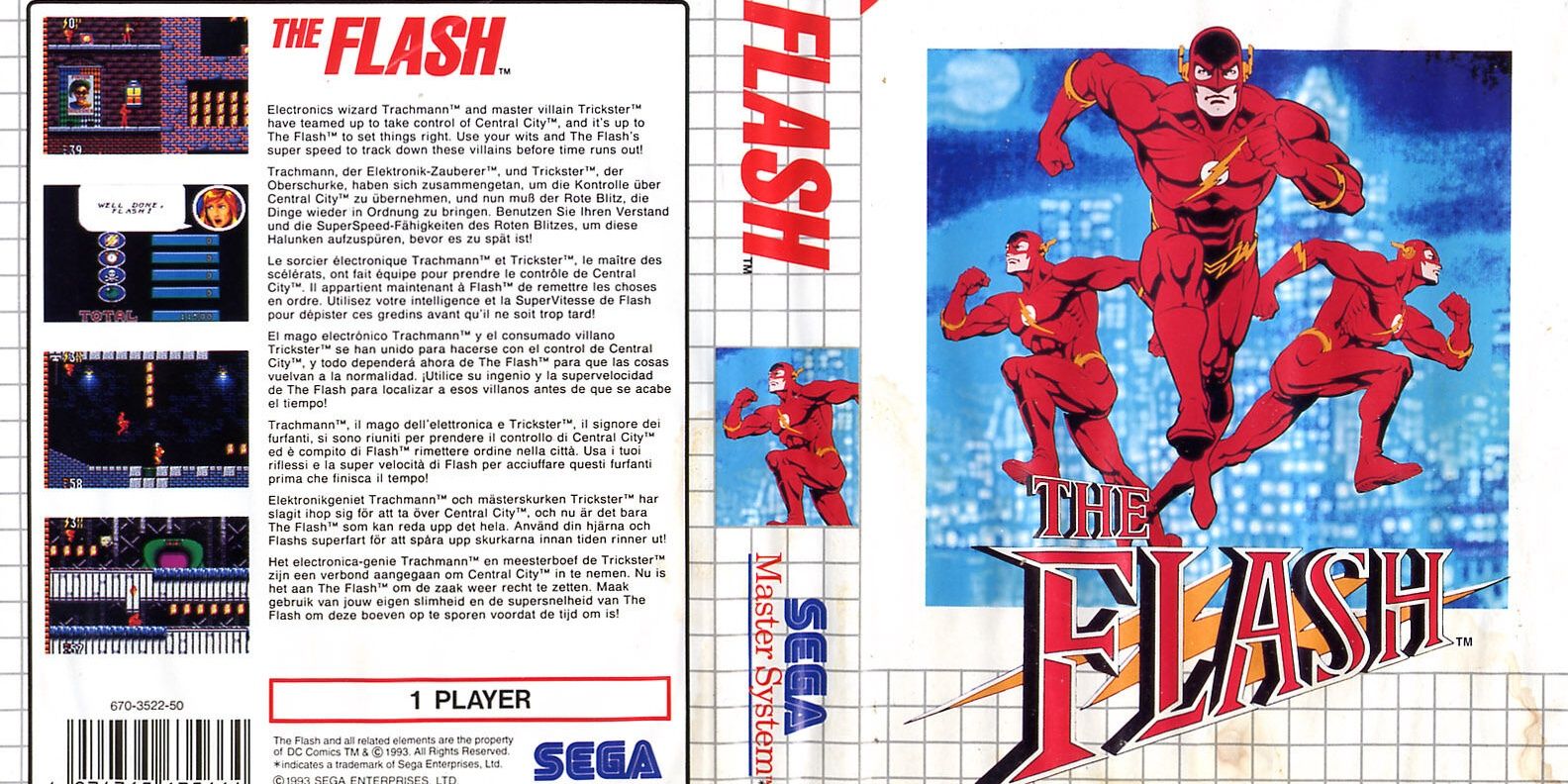 The Flash Sega Master System Cover