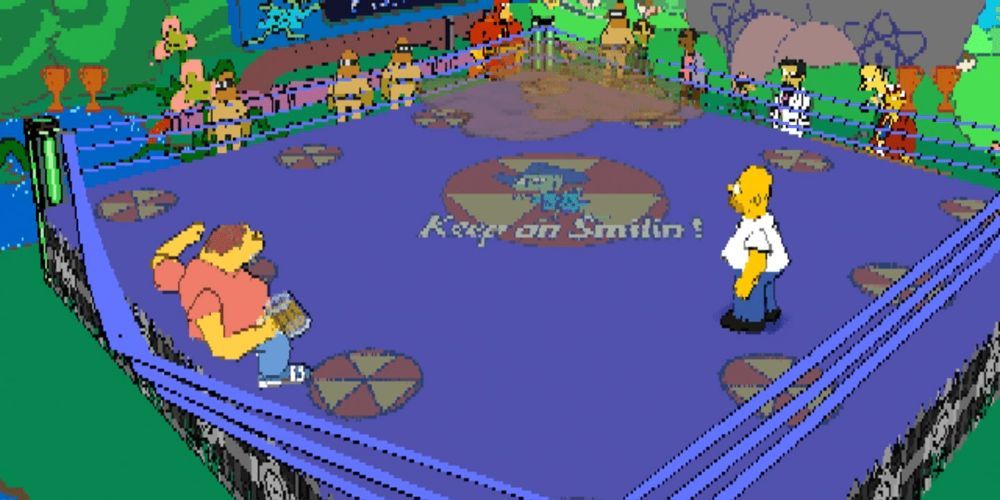 Gameplay screenshot from The Simpsons Wrestling