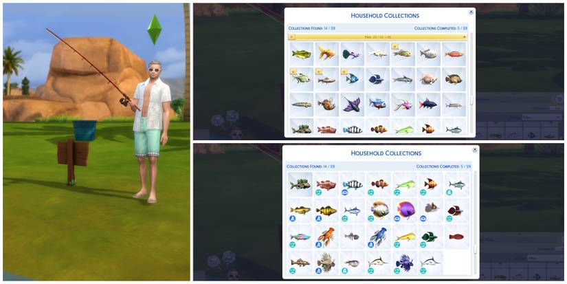A close look at the fish collection in The Sims 4