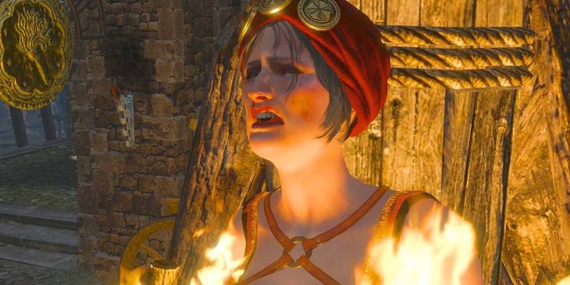 The Witcher 3 Felicia Cori is burning at stake