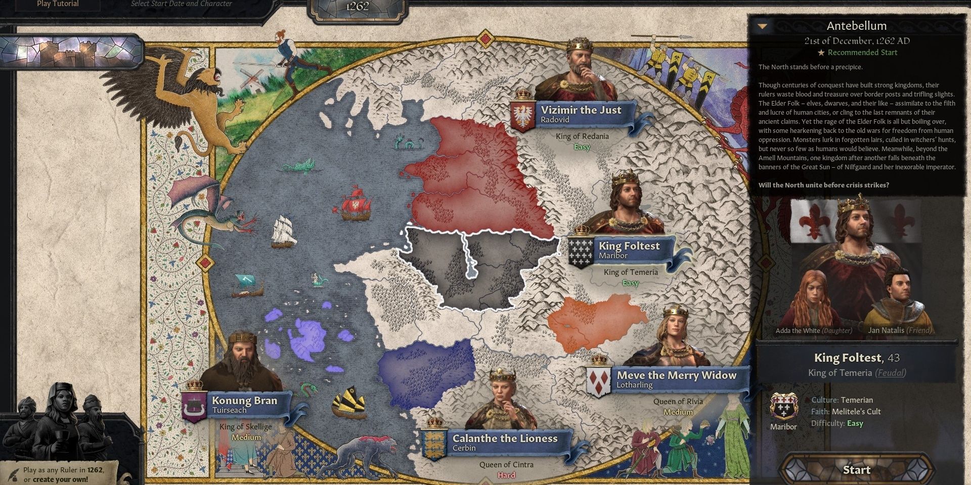 The Witcher's Realms mod for Crusader Kings 3