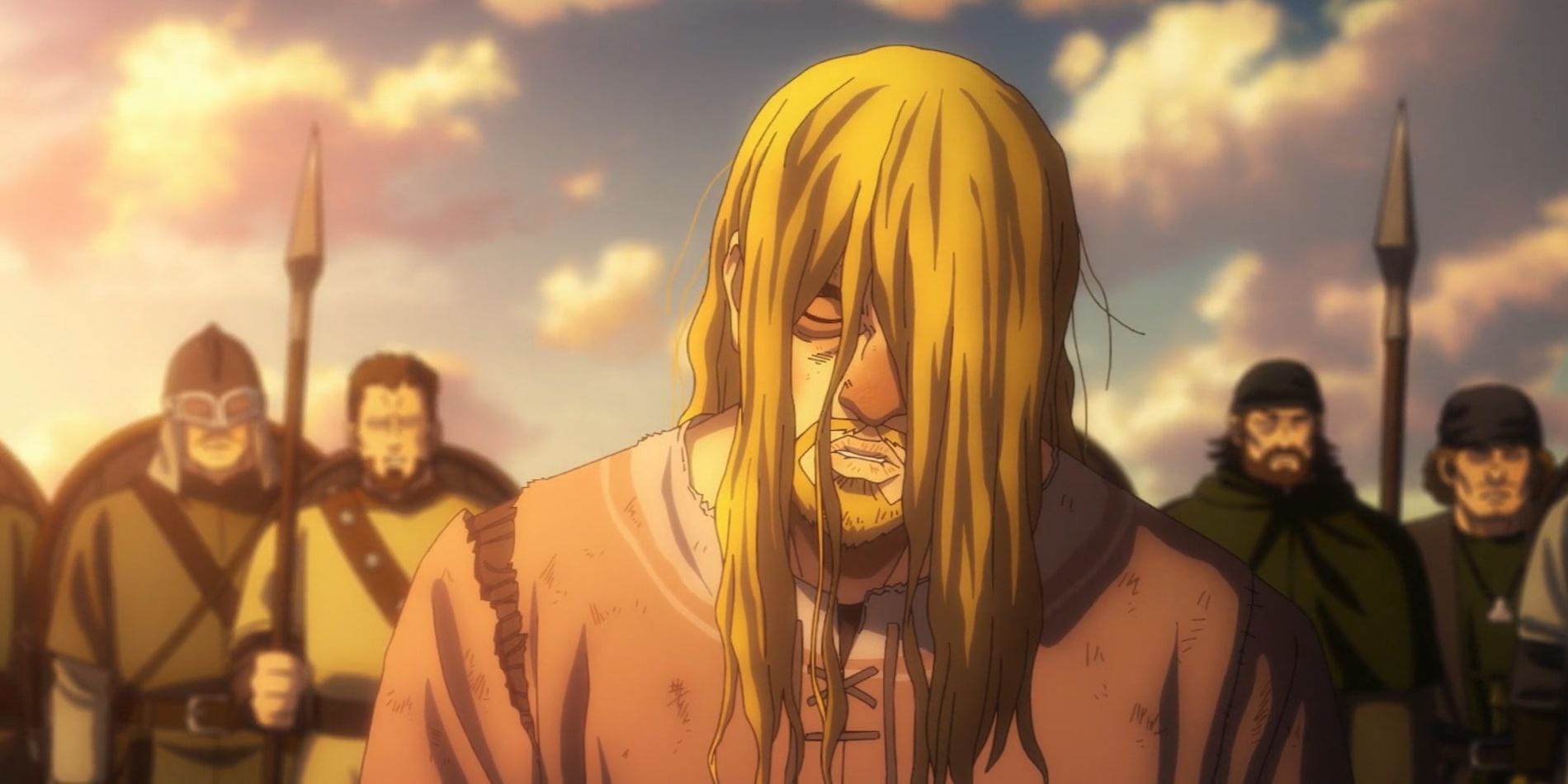 Thorfinn beaten up soldiers anime moments