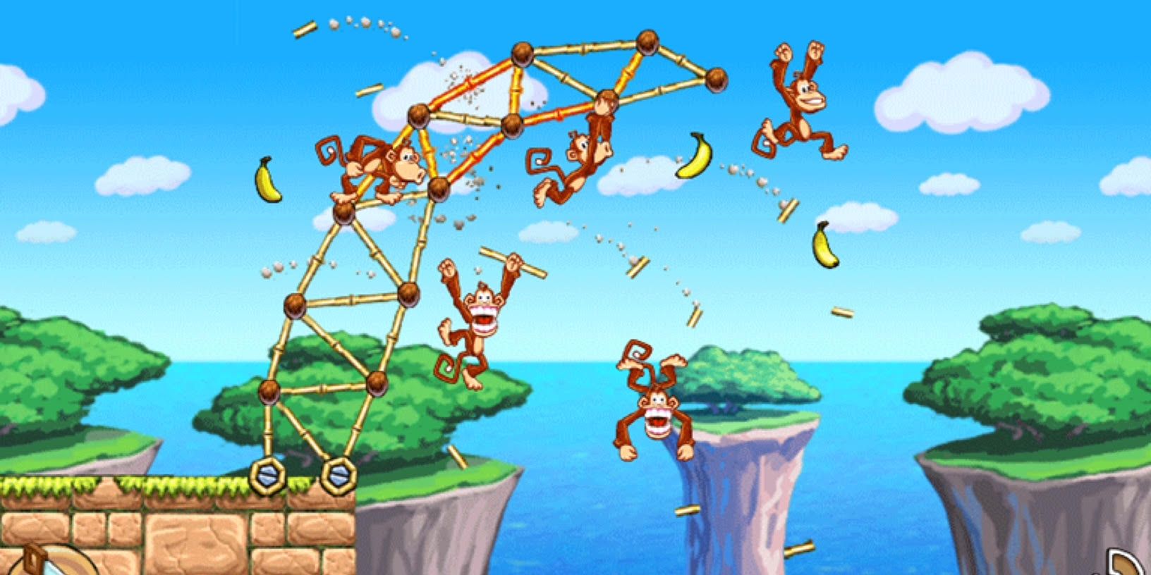 Игра где прыгает обезьянка. Тики Таурс. Аркады для детей. Игра с обезьянкой на острове. Игры с прыжками.