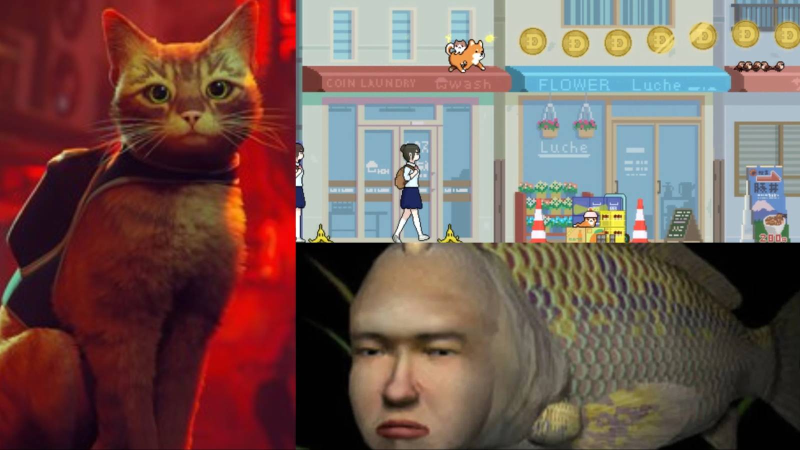 title image video games about the mundane lives of pets stray seaman montaro