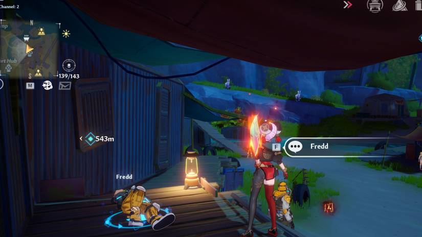Location of Fred NPC in Tower of Fantasy Ark Quest