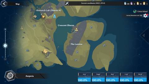 Map Location of the Lumina in Tower of Fantasy