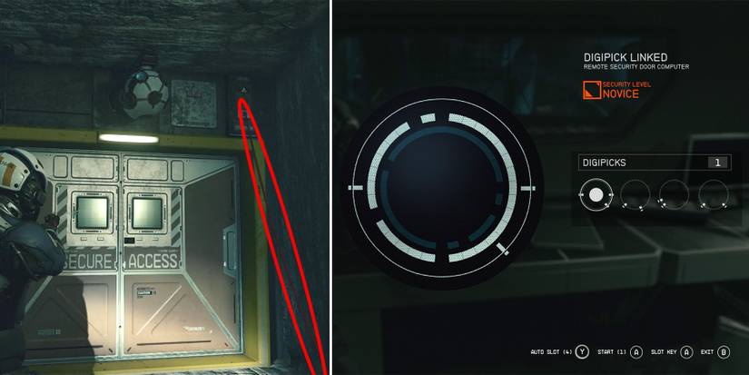 unlock the door by unlocking the computer in starfield