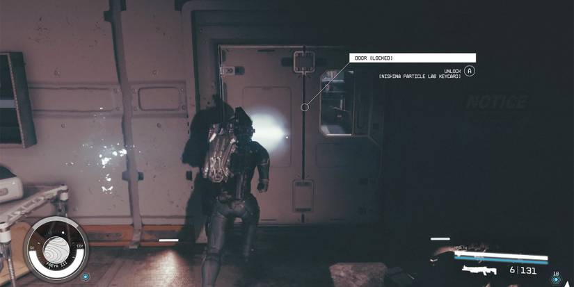 unlocking a door using a key in starfield