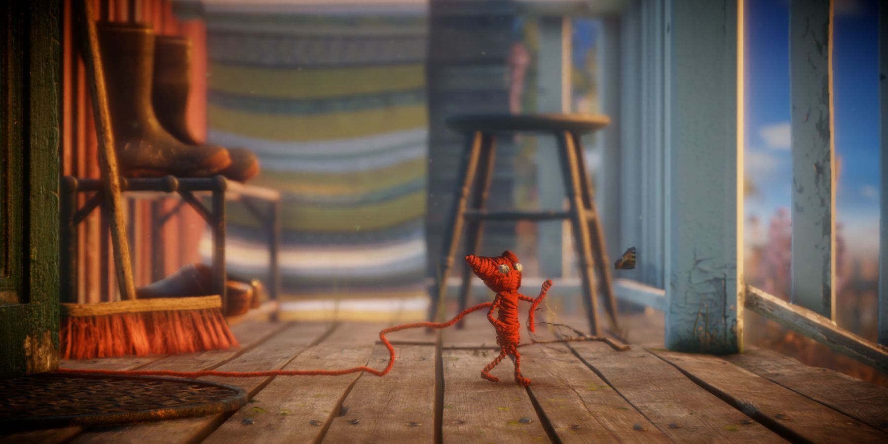 Yarny about to embark on his adventure in Unravel