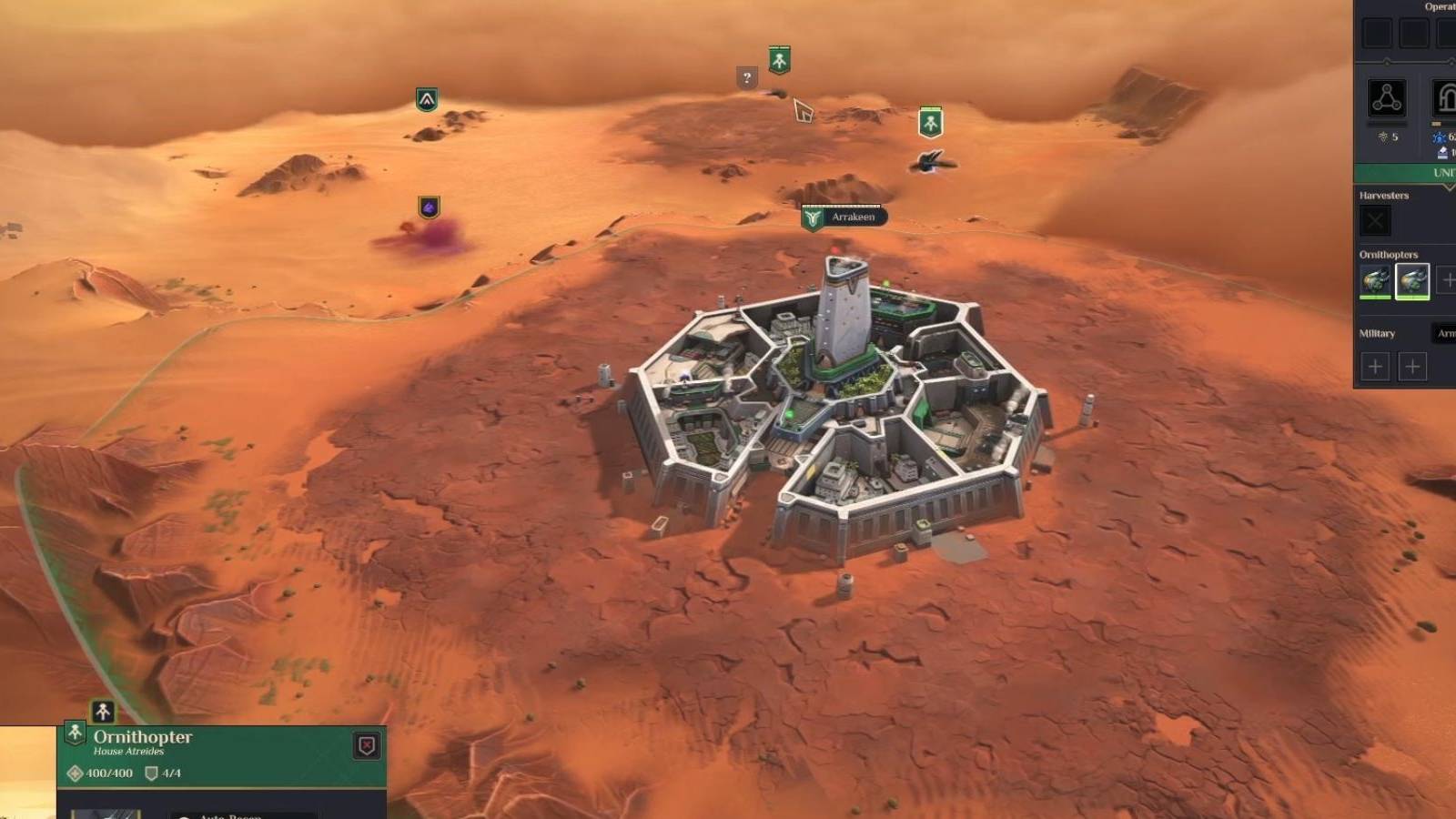 ornithopters flying dune spice wars