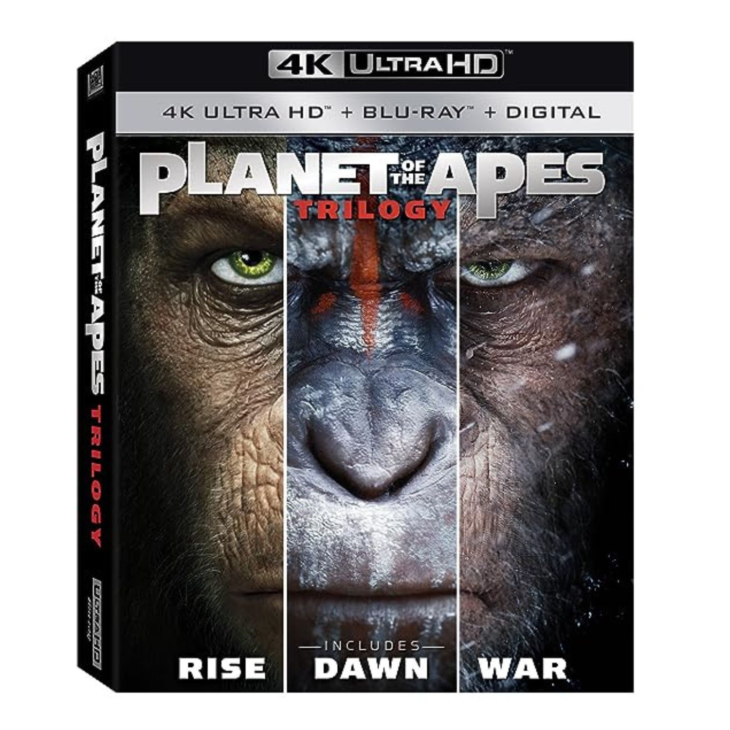 Planet of the Apes 4k movie trilogy