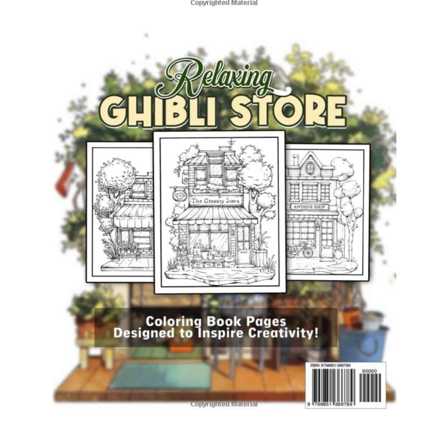 Relaxing Ghibli Store Coloring Book