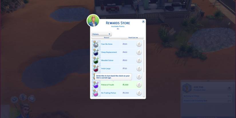 rewards store the sims 4