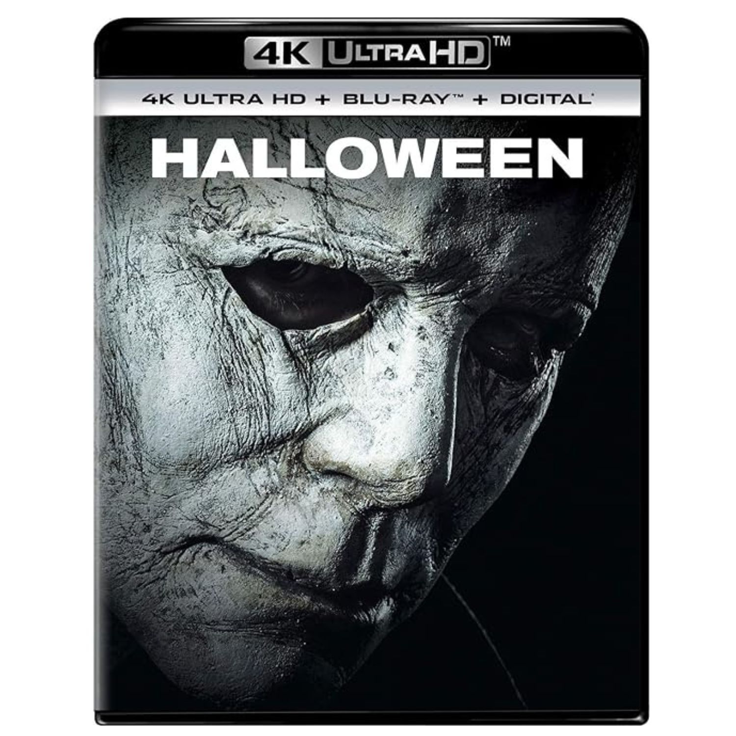 The cover of the 4K version of 2018's Halloween movie