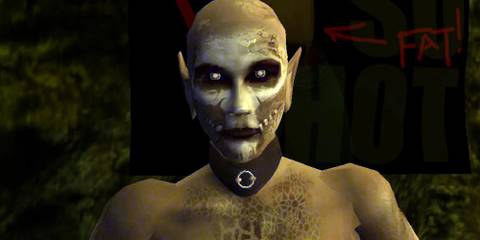 Imalia in the Warrens, scrutinising the player. 