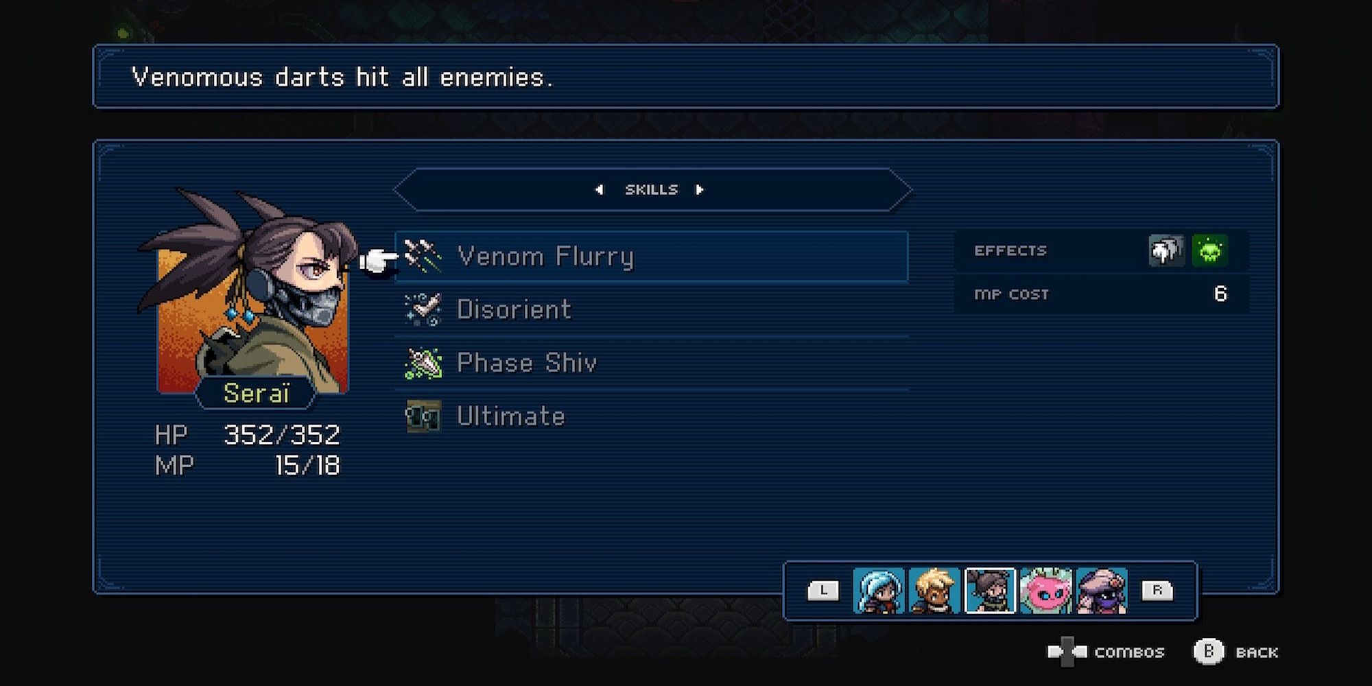 Venom Furry spell in Sea of Stars