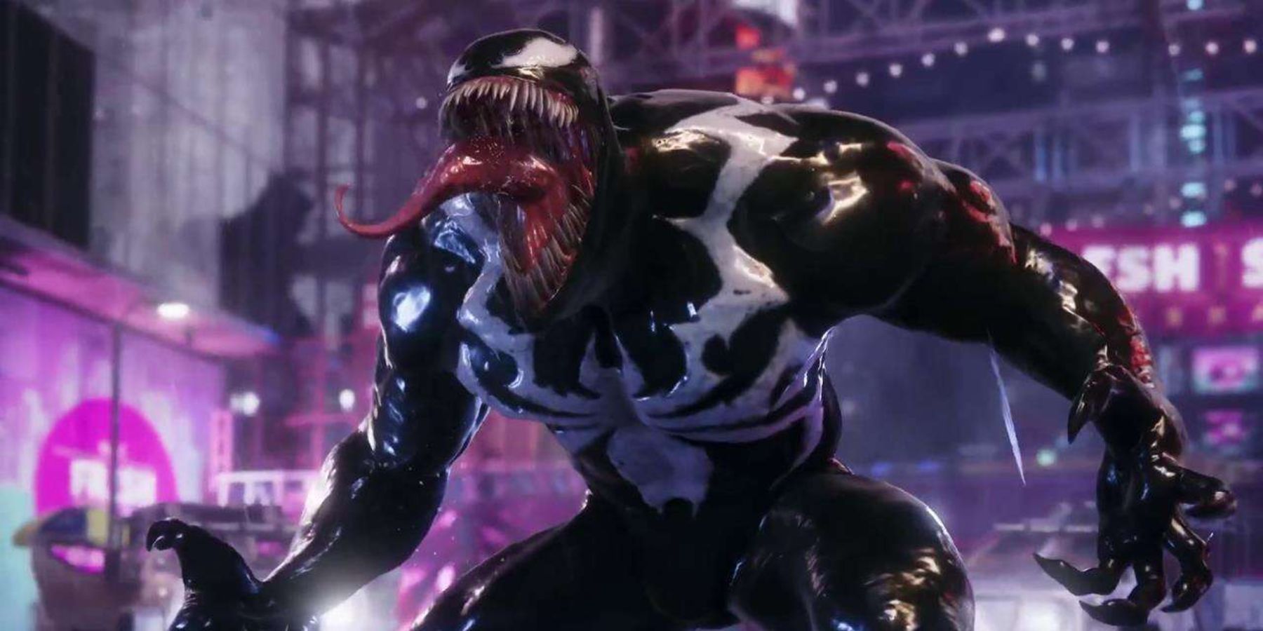 Venom soltando un grito cruel.