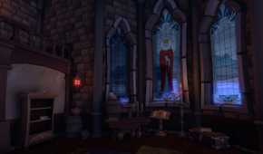 An image of a room in We Were Here in dark mansion
