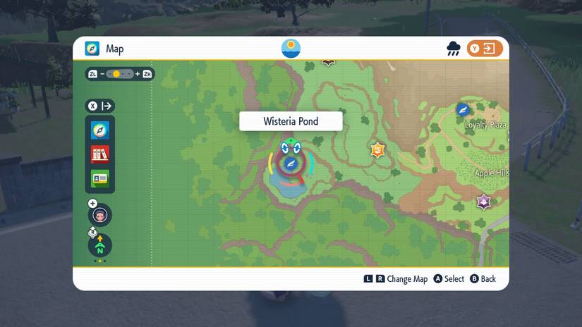 wisteria pond pokemon scarlet violet