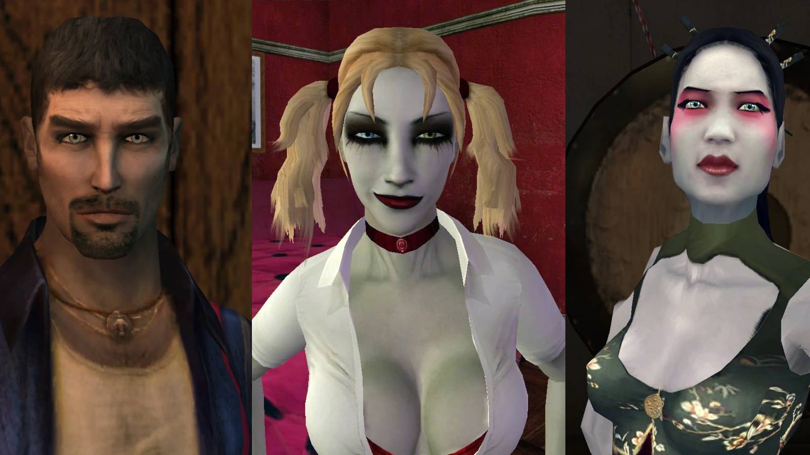 Split image featuing Nines, Jeanette and Ming Xiao from Bloodlines. 