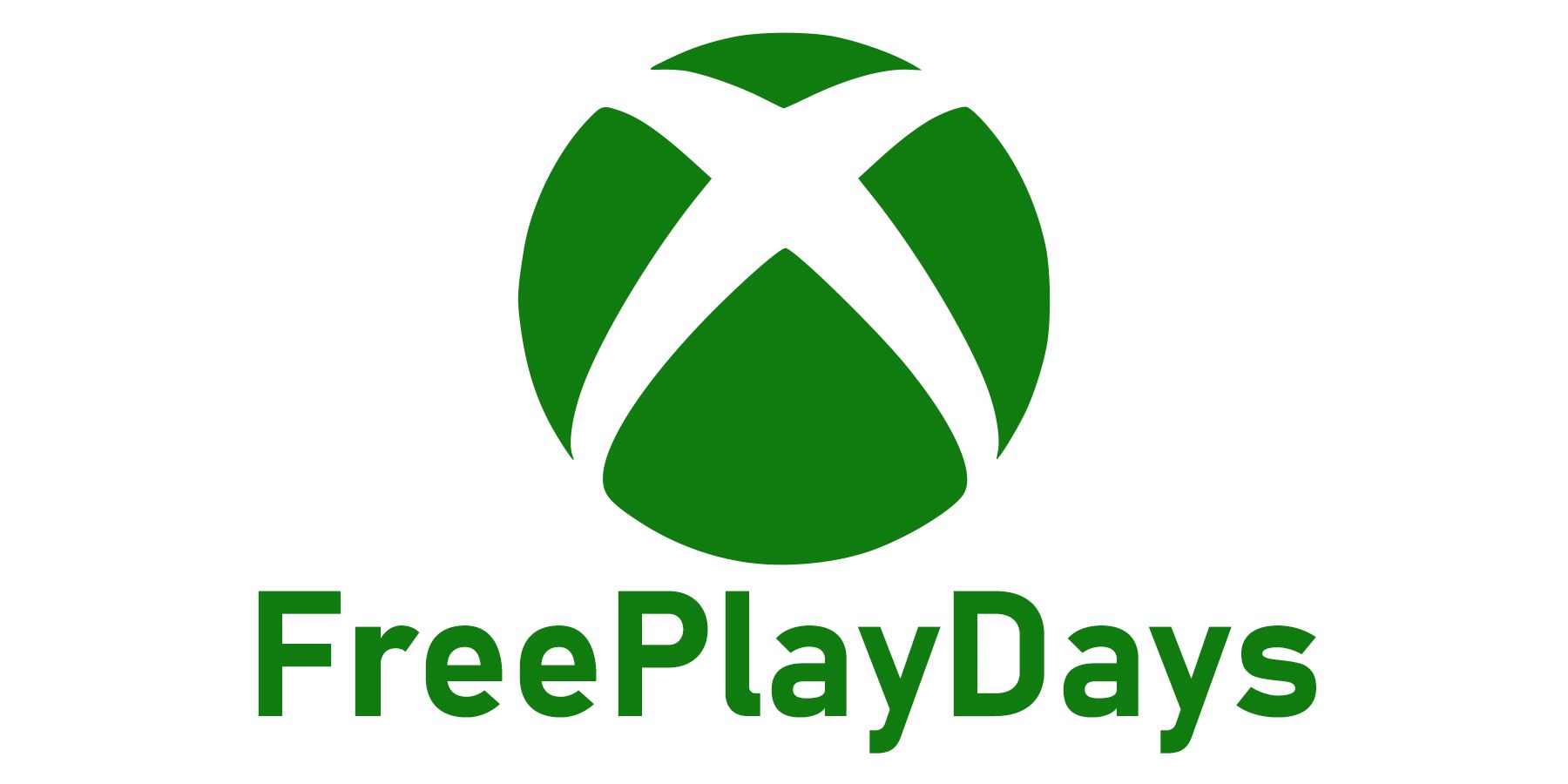 Xbox logo emblem above FreePlayDays tagline on white background