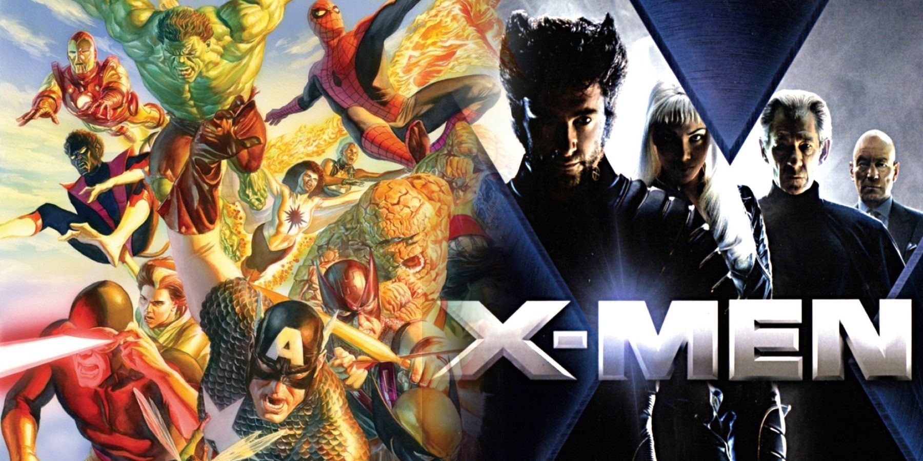 Marvel's Secret Wars comic book cover with X-Men 2000 film cover art