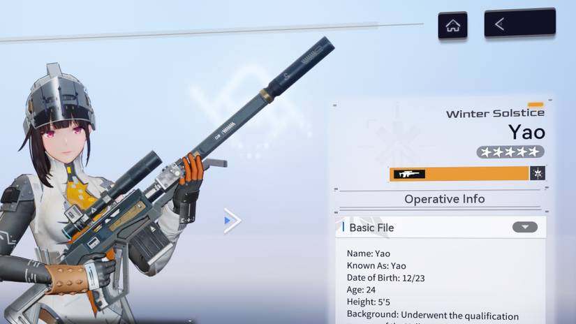 yao winter solstice from snowbreak