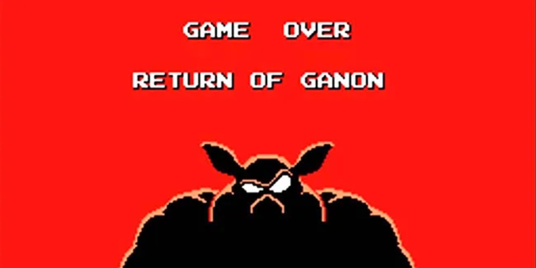 zelda 2 adventure of link ganon game over