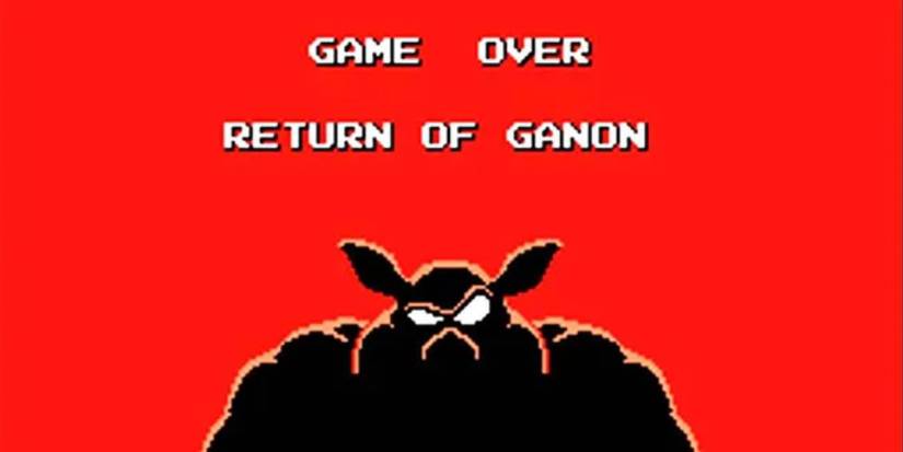 zelda 2 adventure of link ganon game over