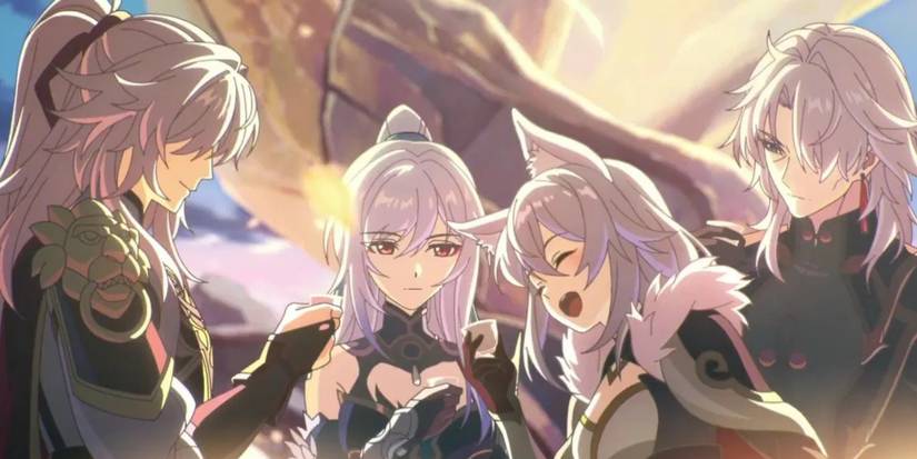 The High-Cloud Quintet drinking wine on the luofu POV dan feng imbibitor lunae