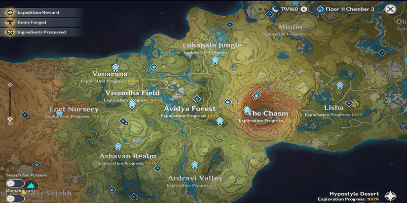 100% map in genshin impact