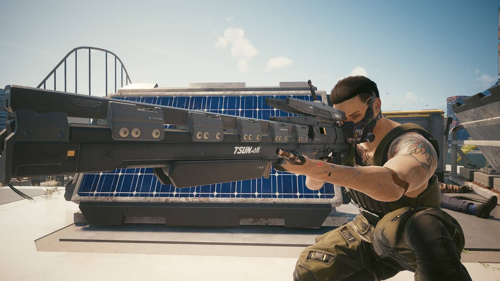 The Rasetsu Sniper Rifle in Cyberpunk 2077