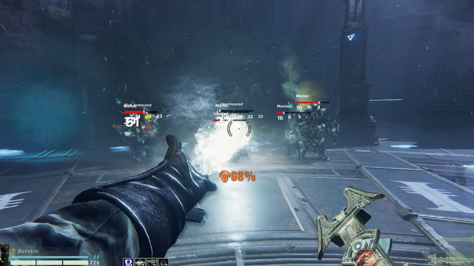 The Purgatus Force Staff in Darktide