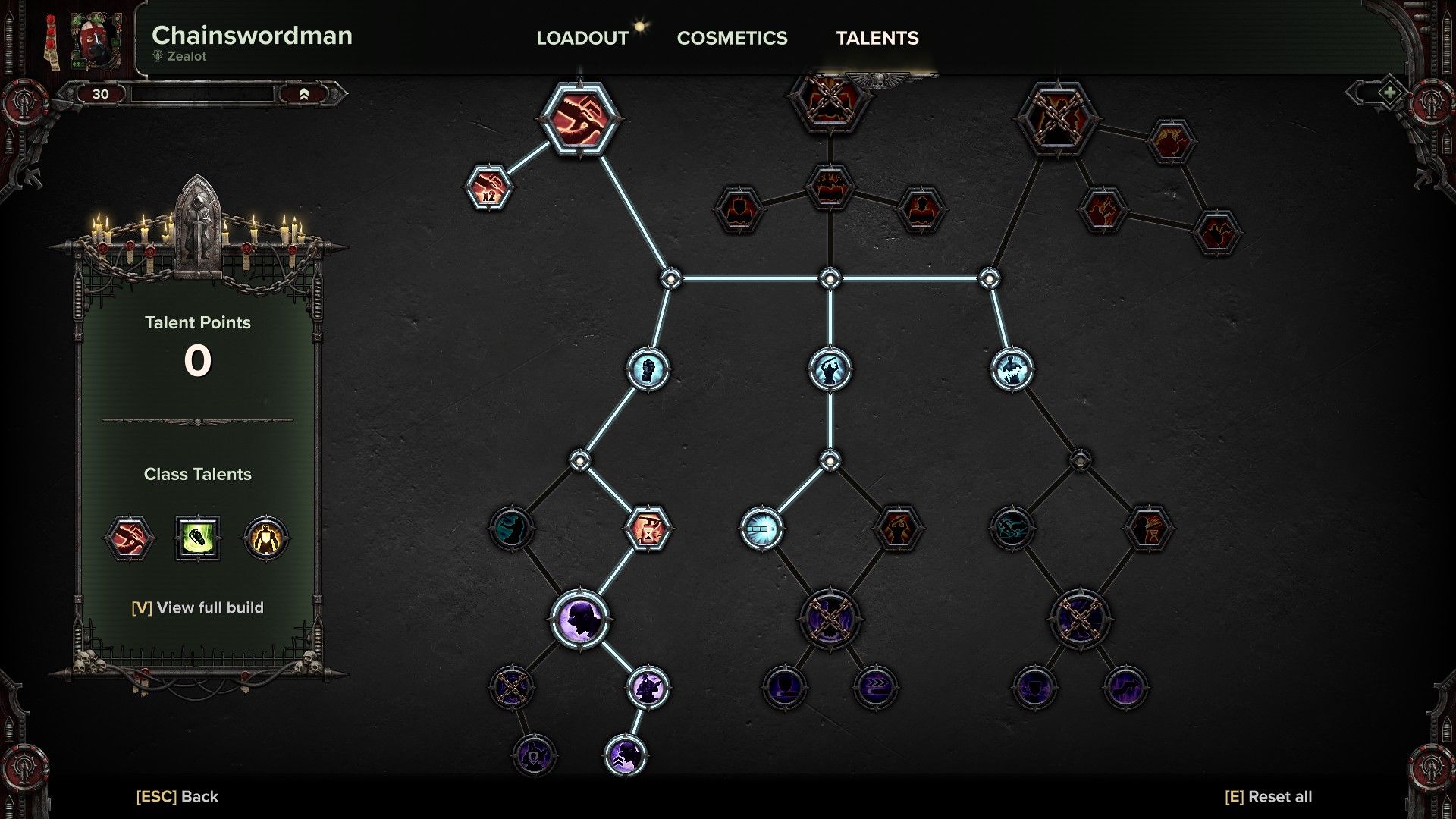 The Zealot's Preacher line of skills in Warhammer 40,000 Darktide