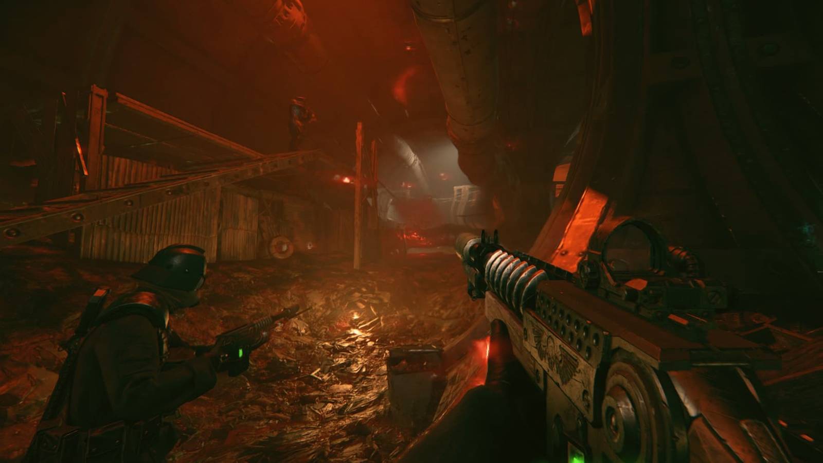 Modded Helbore Lasgun in Warhammer 40,000 Darktide