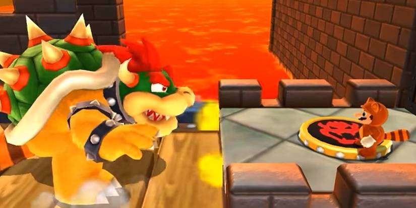 mario facing off against bowser in 3d land