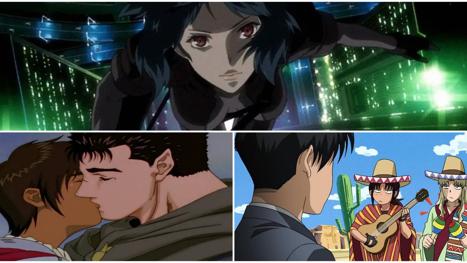Best Seinen Dubs- Ghost in the Shell Stand-Alone Complex Berserk 1997 Black Lagoon