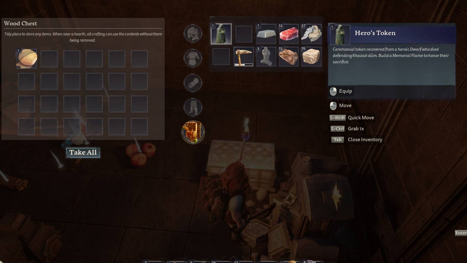 _lord of the rings - return to moria hero tokens