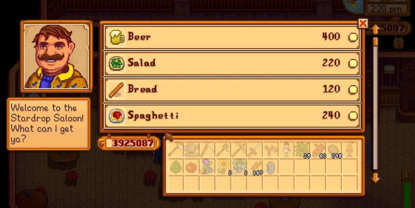 _stardew valley stardrop saloon menu